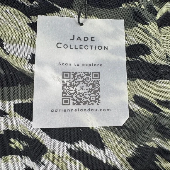 Adrienne Landau Onyx Jade Collection Ruched Mesh Skirt Size S NWT - Picture 8 of 11